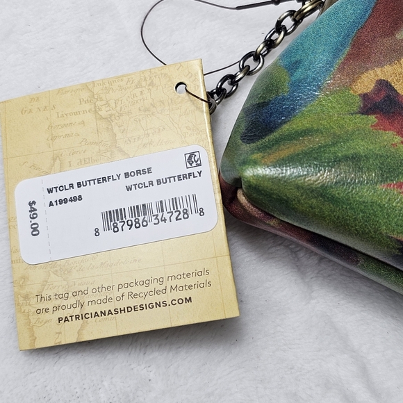 Patricia Nash Watercolor Butterfly Borse Coin Purse - Picture 7 of 7